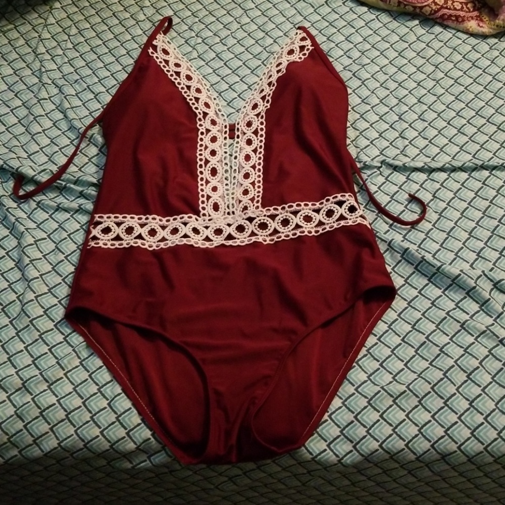 Burgundy swimsuit large